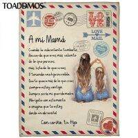 [High-end blanket] TOADDMOS Mantas A Mi Mamá-Fleece ผ้าห่มจดหมายถึงแม่ของฉันด่วนรักรุ่นสเปนบางโซฟาผ้าห่มตกแต่งแม่39; S ของขวัญวัน