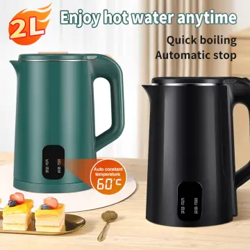 2L Electric Kettle Fast Hot Boiling Stainless Steel 2000W Smart