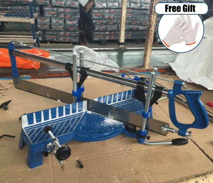 【Free Gloves】9014 Manual Miter Saw with 18 Saw Teeth Wooden Base