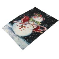 Christmas Themed Garden Flag Winter Holiday Yard Outdoor Window Street Snowman Linen Banner Festival Decoration