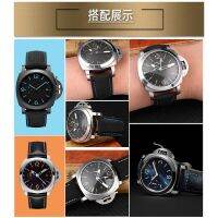 สำหรับ Panerai PAM441/01661สายรัดข้อมือสายหนังสำหรับเล่นกีฬาสีดำสีน้ำเงินกำไลข้อมืออุปกรณ์เสริมสายนาฬิกา22Mm 24Mm 26Mm