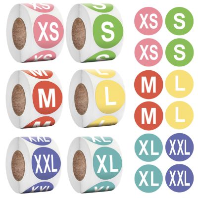 hot！【DT】∈№  500Pcs Round Size Sticker 1 Inch Color Category Labels Suitable for Clothing Store Shirt Hat Arrangement