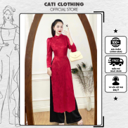 CATI Aó Dài Lụa Truyền Thống 3 Màu 2219