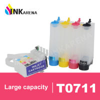 T0711 T0712 T0713 T0714 Ciss หมึกระบบอุปทานสำหรับ Epson สไตลัส DX6050 DX7400 DX7450 DX8400 DX8450 DX9400 DX9400F เครื่องพิมพ์ถัง