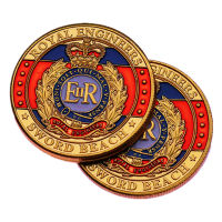 British Royal Engineers Corps Of Engineers gilded เหรียญที่ระลึก Normandy Landing เหรียญ ER Army Fan เหรียญ-Chuieri