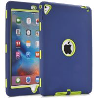 for iPad 10.2 2021 10.5 Pro 9.7 Air 2 Case,Heavy Duty Shockproof Soft Silicone Rubber Bumper+Hard Plastic Hybrid Protective Case