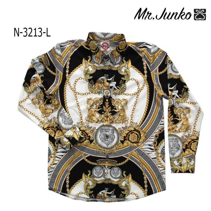 เสื้อเชิ้ต-mr-junko-แท้-ส่งฟรี-ใส่หรูดูดี-หลากสีหลายสไตล์-สีสดไม่ตกไม่ลอก-ตัดต่อลายเป๊ะ-ผ้าพรีเมี่ยมเกรดงานคุณภาพ-816