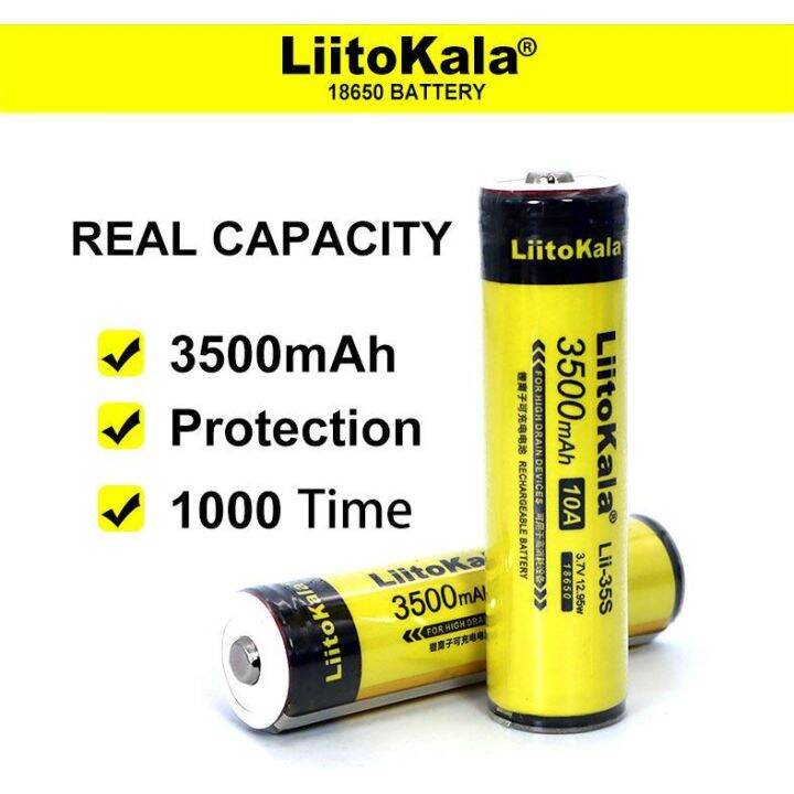 battery 1 PC Liitokala lii-35s 18650 3.7V 3500mah BMS rechargeable ...