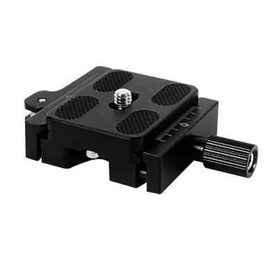 Double Lock Mounting Plate Clamp Adjustable Knob Adapter for Arca Swiss Tripod Ball Head QJ-06