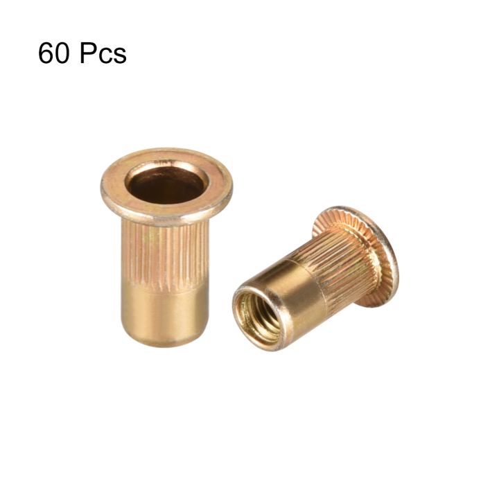 10-100pcs-10-24-m3-m4-m5-m6-m8-m10-carbon-steel-rivet-nuts-flat-head-insert-rivnut-nutsert-zinc-plated-cap-rivet-nut-for-screw