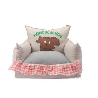 MONCHOUCHOU Scoopy Dog House Bed (Grey/Large)