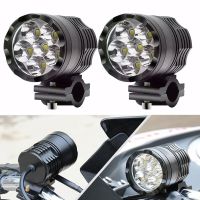 2Pcs 60W 12V Motorcycle LED Auxiliary Light Driving Spot Head Lamp Fog Light Motor Accessories 6000K White