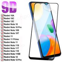 9d กระจกนิรภัยสำหรับ Xiaomi Redmi 12c 10a 11S 11 Note Protector Prime 10T 11se 11e 12 10 S 10c 11T 10 11r หน้าจอ