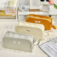 【CC】❀▤  Large Capacity Color Canvas Stationery Storage Student