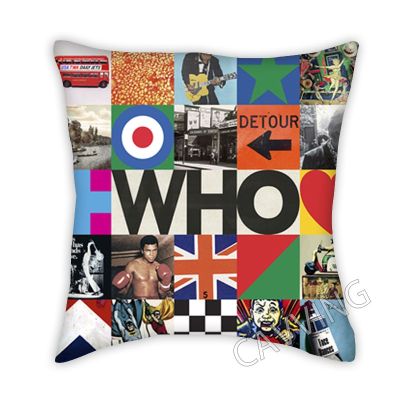 THE WHO 3D Print Polyester Decorative Pillowcases Throw Pillow Cover Square Zipper Pillow Cases Gift Pillowcases