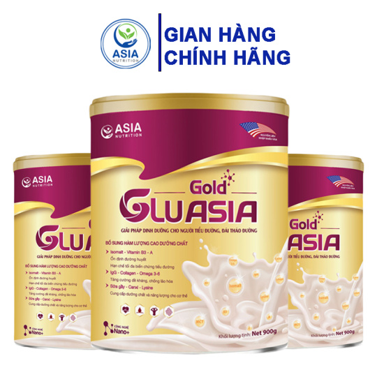 Combo 3 hộp sữa bột dinh dưỡng glu asia gold 900g tác dụng cung cấp dinh - ảnh sản phẩm 1