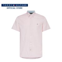 Tommy Hilfiger เสื้อเชิ้ตแขนสั้นผู้ชาย รุ่น MW0MW29202 0KP - สีชมพู