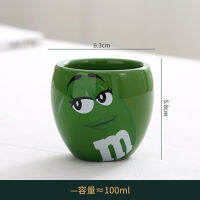 New Office 600ml M&amp;M Bean Large Capacity Breakfast Milk Coffee Mug CupThe best cute creative gift for your partner and family