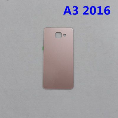 ฝาครอบกระจกหลังแบตเตอรี่ด้านหลังสำหรับ Samsung Galaxy A3 A5 A7 A9 2016 A310 A510 A710 A910 A900แบตเตอรี่เคสที่แปะกันรอยสติกเกอร์เปลี่ยน LHG3765