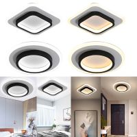 ZZOOI Square Round LED Ceiling Lamp Interior Aisle Corridor Balcony Energy Saving Ceiling Lights Living Room Bedroom Home Decoration