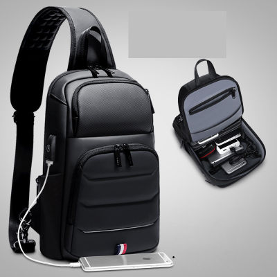 Multifunction Crossbody Bag for Men USB Anti-theft Shoulder Messenger Bags Sling Bag Chest Bag Oxford Single Shoulder Strap Pack