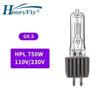 HoneyFly G9.5 Halogen Lamp Bulb With Radiator 230V 110V 750W HPL Capsule Clear 20000LM Stage Imaging Lamp Warm White