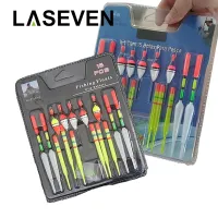 №► LASEVEN 15 Pcs Vertical Buoy Sea Fishing Floats Assorted Size for Most Type of Angling Night Fishing Float Bait Accessories