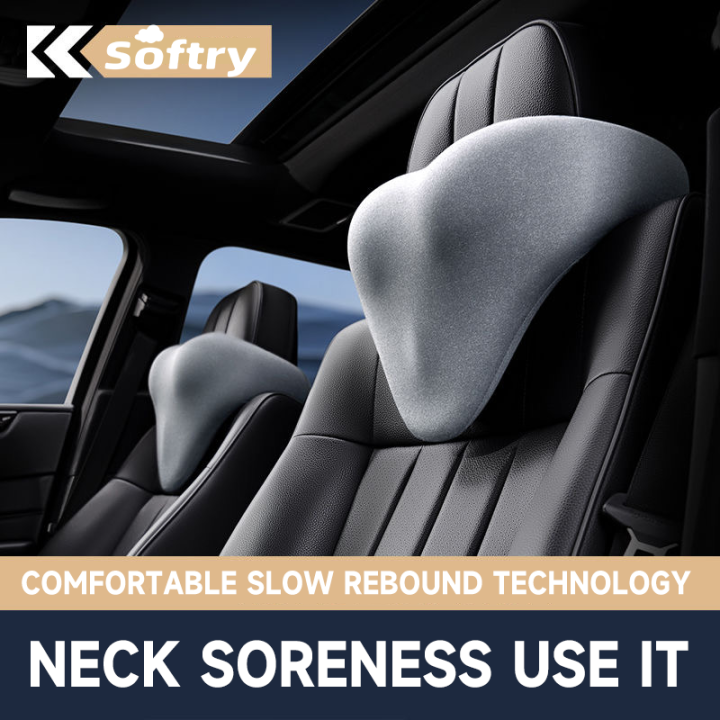 Car Headrest Pillow Neck Pillow Cushion for Driving Memory Foam Breathable  Soft