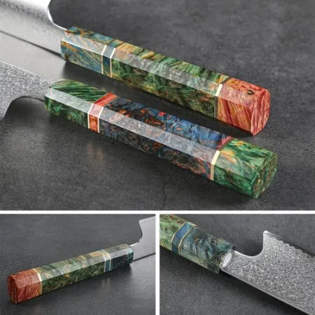 TURWHO Professional Damascus Chef Knife 8, 67 Layer Damascus Steel  Handmade Forged Kitchen Knives Salmon Knife Slicing Knife Sharp Blade  Cleaver Japanese Damascus Steel Sashimi Knife Sushi Knife Fish Knife Beef  Raw