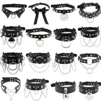 【DT】hot！ DIEZI Fashion Torques Necklace Gothic Leather Tassel Chain Choker Collar Men Jewelry