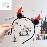 OXTRWZ halloween accessories halloween accessories ฮาโลวีน สร้างสรรค์ ประสิทธิภาพ สำหรับผู้หญิง ปุย ชุดปาร์ตี้ ผ้าโพกศีรษะฮาโลวีน ที่คาดผม Bull Horn ห่วงผมน่ารัก ความชั่วร้าย ห่วงผมผู้หญิง