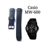 เปลี่ยนสายรัดนาฬิกาสเตนเลสยางสีดำธรรมดาสำหรับ MW600 Casio