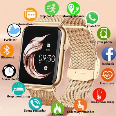 ZZOOI 2023 New Smart Watch For Women Gift body temperature Full Touch Screen Sports Fitness Watches Bluetooth Calls Digital Smartwatch