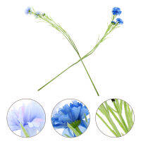 HAOYUNLA 2pcs cornflower เทียมพวงปลอม 3 หัวคอร์นดอกไม้สมจริงการตกแต่งดอกไม้สมจริง