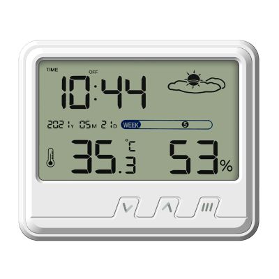 เครื่องวัดอุณหภูมิความชื้นแบบดิจิตอลสำหรับ W สำหรับ W/o Backlight อ่านง่ายจอแสดงผล LCD เครื่องวัดอุณหภูมิความชื้น Home Office