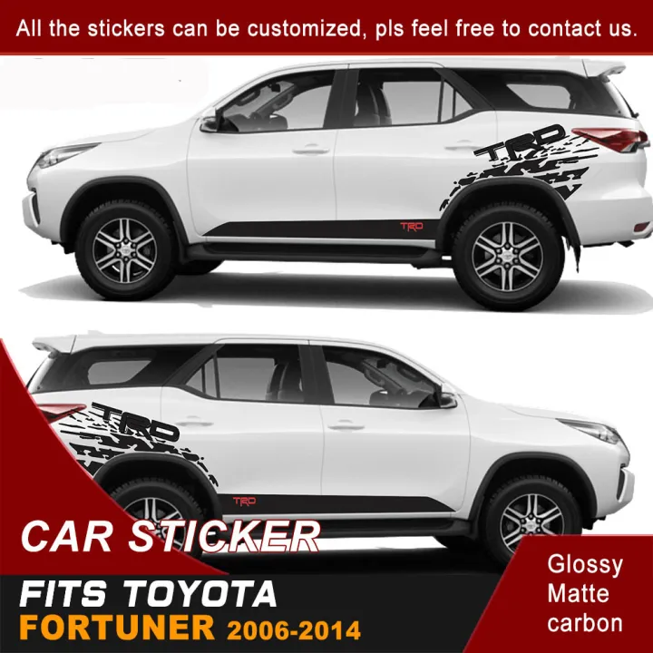 Car Sticker For Toyota Fortuner 2015 2016 2017 2018 2019 Side Door 4X4