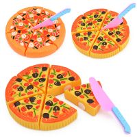 【hot】✕♚  Cutting Pizza Plastic Food Pretend Educational Tableware Children