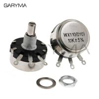 WX110 (010) 6mm Round Metal Shaft Single Turn Wire resistor Wound Potentiometer 100R 220R 470R 1K 2K2 3K3 4K7 6K8 10K 22K ohm