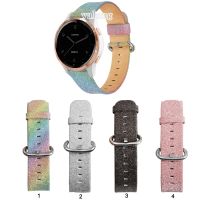 ✓۞ 22mm Shiny Bling Glitter Leather Watch Band Strap for Garmin Active Vivoactive4 Smart Watch Replacement Wrist band Correa