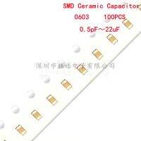 100pcs 0603 SMD Chip Multilayer Ceramic Capacitor 0.5pF - 22uF 10pF 22pF 100pF 1nF 10nF 15nF 100nF 0.1uF 1uF 2.2uF 4.7uF 10uF