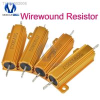 ☽▤☍ Aluminum Power Metal Shell Case Wirewound Resistor 50W 100W 0.01R 100K 1 6 8 10 20 200 500 1K 10K ohm resistance RX24