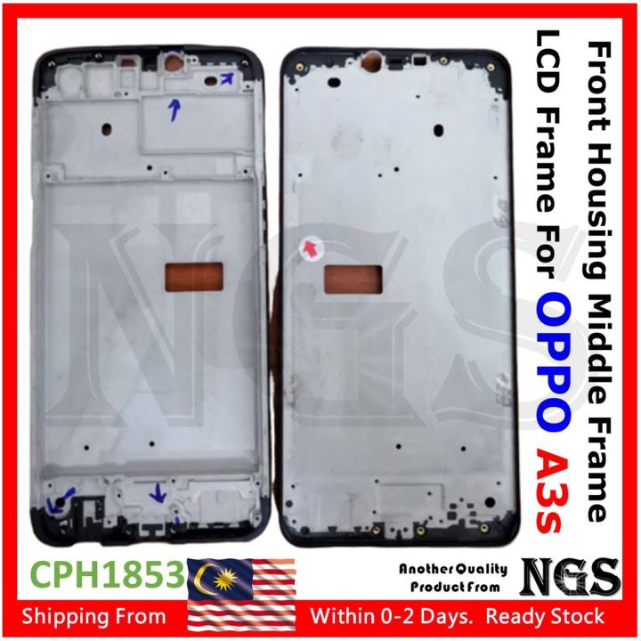 กรอบจอ-lcd-ขอบกรอบกลางปลอกหุ้มด้านหน้าสำหรับ-oppo-a3s-cph1853-cph1803