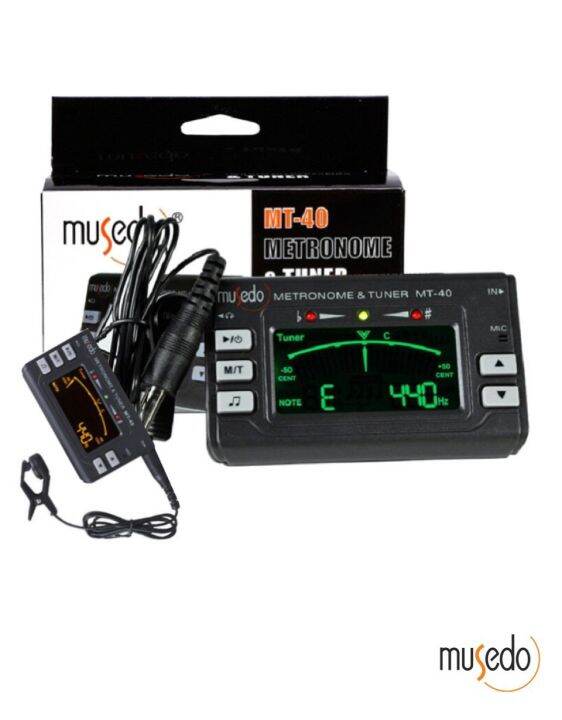 musedo-mt-40-metronome-amp-tuner-เครื่องตั้งสายกีตาร์-amp-เมโทรนอม-แบบดิจิตัล-หน้าจอแสดงผล-lcd-ต่อหูฟังได้-guitar-tuner-แถมฟรีถ่านพร้อมใช้งาน