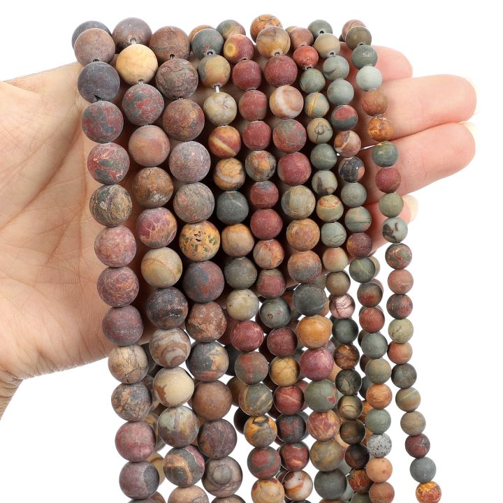 matte-natural-stone-beads-frosted-sodalite-amazonite-bloodstone-agate-round-beads-for-jewelry-making-diy-bracelet-4-6-8-10-12mm