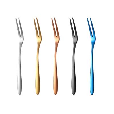 4 Packs Fruit Fork Set Mini Cute Stainless Steel Dessert Forks Silver Gold Rose Gold Cake Flatware Cutery Fork For Home Us