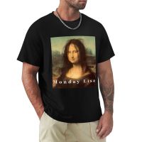 La Gioconda Mona Lisa Funny Monday Art T-Shirt Summer Tops T Shirt Man Mens T-Shirts Funny