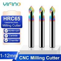 【LZ】 YIFINO HRC65 Colorful Coating Tungsten Steel Chamfering Cutter CNC Aluminum 60°90°120° Chamfer Milling Cutter