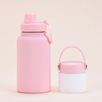 Portable Double Layer Vacuum Insulated Cup Stainless Steel Water Bottle 2 Covers Thermal Flasks Coffee Mug Hot Cold Drinks