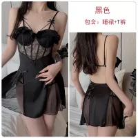 2023 Hot GuiSatin Lace With Chest Cushion Steel Ring Gathering Yarn Perspective Temptation Nightdress Gown Home Clothes Suit 2072