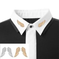 Elegant Wing Shape Badge Punk Fashion Brooch Pin for Women Men Coat Suit Shirt Collar Ornaments Accessory Clothes Decor 1 Pair Fashion Brooches Pins